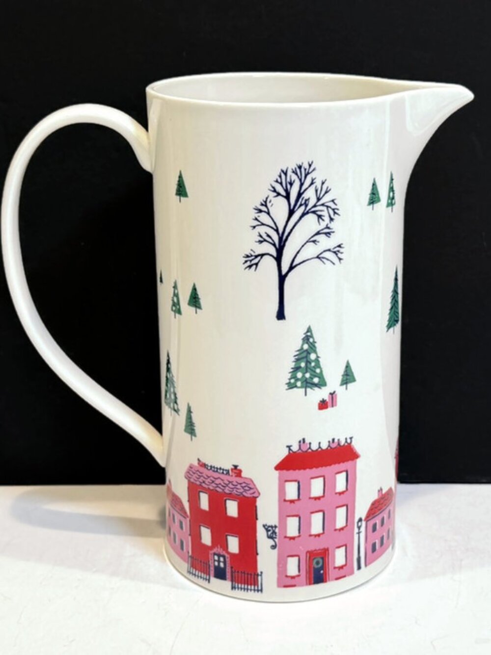 Kate Spade "Arbor Village" 56 oz Pitcher, by Lenox, Colorful Christmas Design